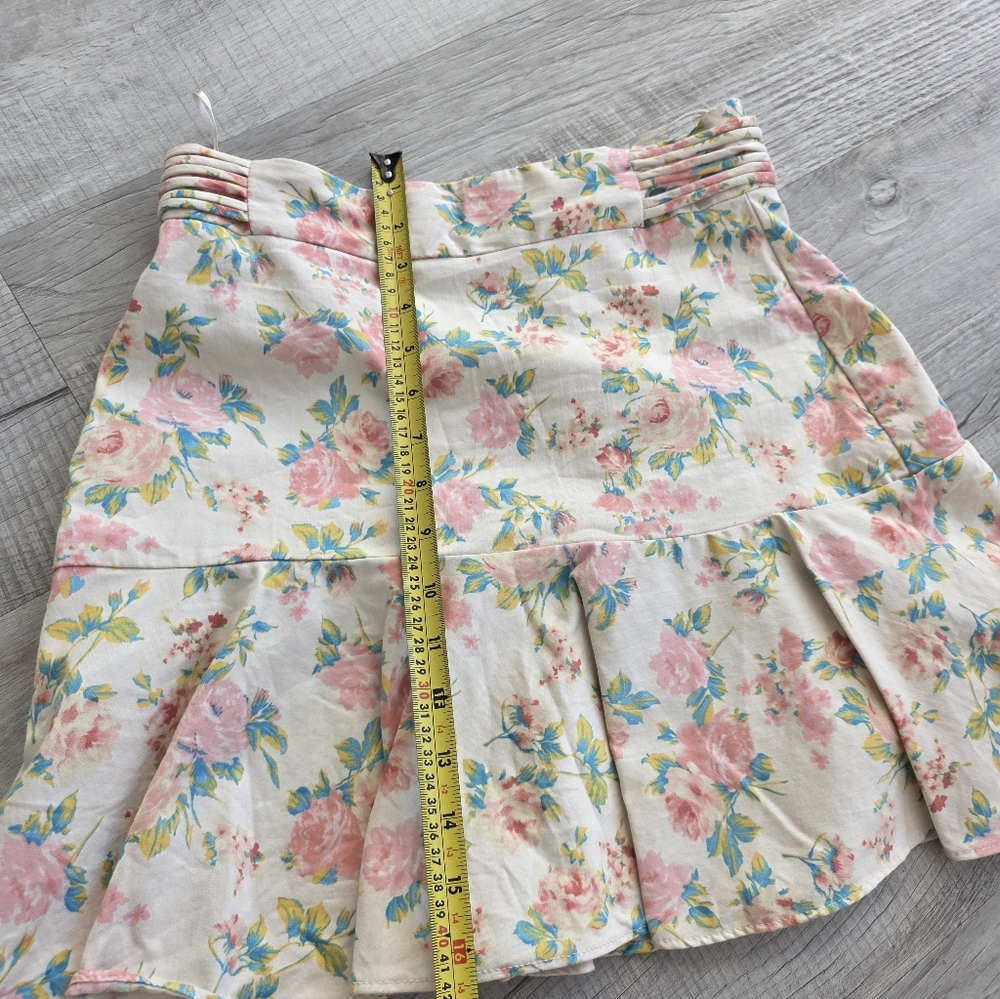 Zara Set Cropped Top + skirt Floral M - Picture 9 of 9